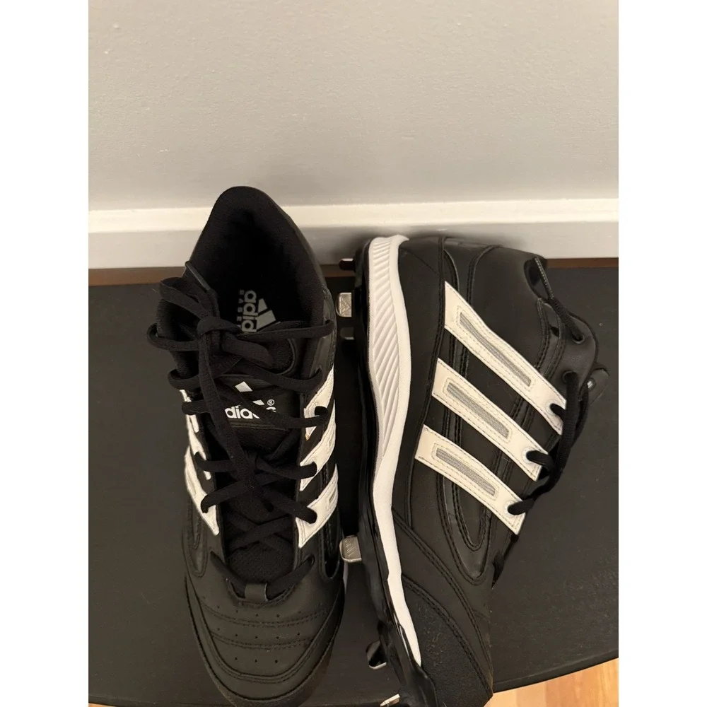 Adidas Afterburner Men's Baseball Cleats Carbon Black White Size‎ 9 FV8805 New
